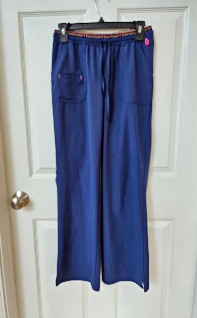 HeartSoul Navy Blue Stretch Scrub Pants Small